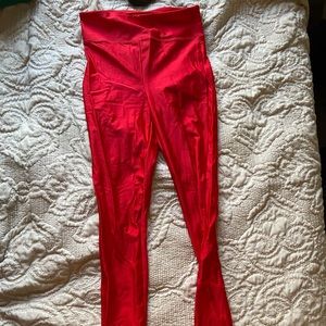 Red leggings
